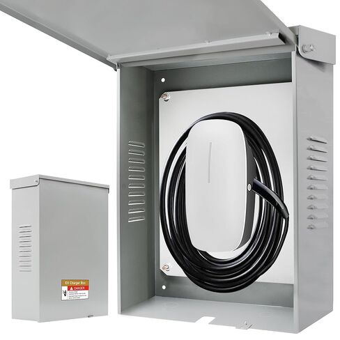 سقف واقٍ لمحطة شحن المركبات الكهربائية، غطاء شاحن EV مقاس 15.7 بوصة × 11.8 بوصة × 15.3 بوصة، غطاء شاحن جداري مقاوم للطقس والأشعة فوق البنفسجية في الهواء الطلق لسيارات تيسلا ومعظم شواحن السيارات الكهربائية (أبيض) in Saudi Arabia