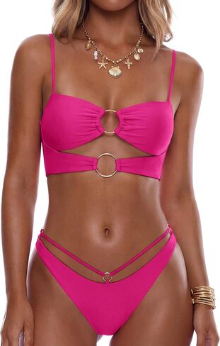 ANRABESS Bikini Sets for Women Two Piece Swimsuit Summer Sexy Double Loop Cheeky Thong Bathing Suits Beach Vacation Swimwear in Saudi Arabia