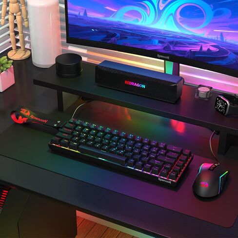 Redragon K631 PRO SE 65% 3-Mode Wireless RGB Gaming Keyboard، 68 مفتاحًا لوحة مفاتيح ميكانيكية مدمجة قابلة للتبديل السريع مع مقبس PCB مجاني للتبديل السريع ولوحة شفافة، مفتاح خطي هادئ مخصص in Kuwait