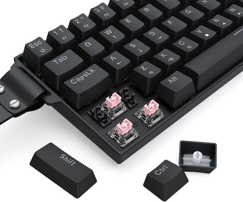 Redragon K631 PRO SE 65% 3-Mode Wireless RGB Gaming Keyboard، 68 مفتاحًا لوحة مفاتيح ميكانيكية مدمجة قابلة للتبديل السريع مع مقبس PCB مجاني للتبديل السريع ولوحة شفافة، مفتاح خطي هادئ مخصص in Kuwait
