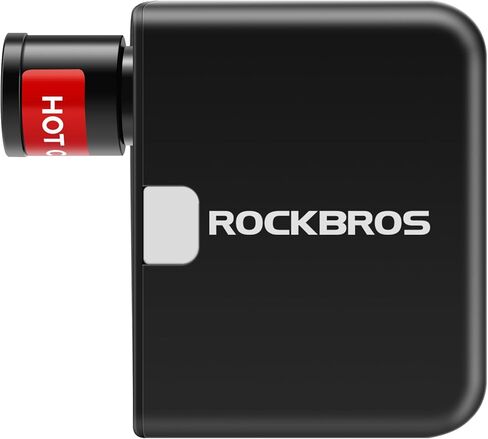 ROCKBROS مضخة دراجة صغيرة AS1 مضخة دراجة كهربائية محمولة 100 رطل لكل بوصة مربعة مضخة هواء صغيرة للدراجة منفاخ إطارات من النوع C بطارية قابلة للشحن مع صمام بريستا شريدر، هدايا ركوب الدراجات للرجال والنساء in Saudi Arabia