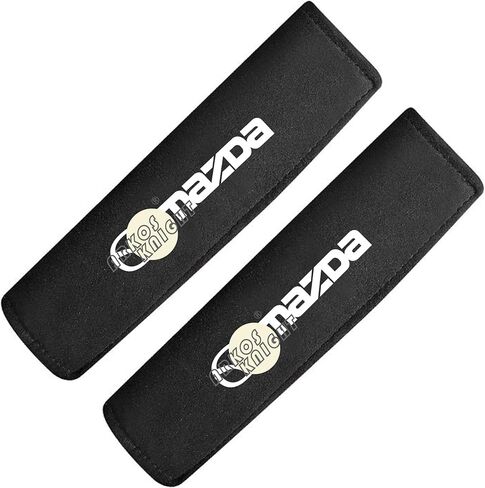 2 PCS حزام الأمان حزام مقاوم للخدش متوافق مع أحزمة مقعد سيارة ALFA تغطي حشو جلد الجلد من جلد الغزال كتف الكتف (أحمر اللون الأسود) in Saudi Arabia