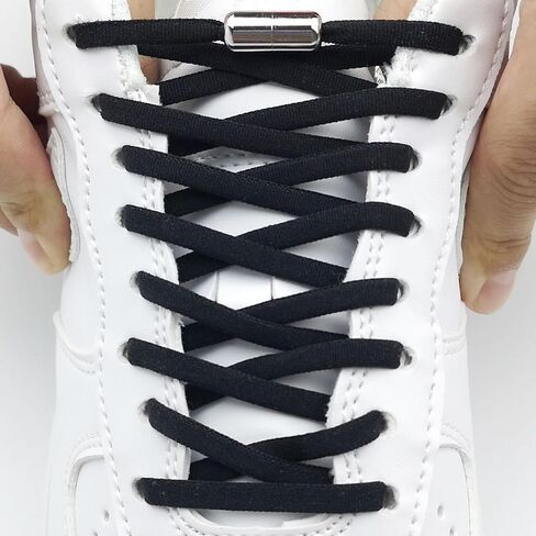 Elastic No-Tie Shoelaces, Slip-On Polyester Laces for Sneakers, Quick-Lock Design, Perfect for Sports and Casual Shoes in Saudi Arabia