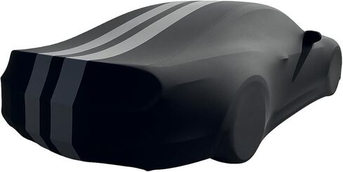2005-2025 Mustang Indoor Car Cover - High End Custom Fit - Sport Series Dust Proof Stripes for Ford Mustang V6/Ecoboost/GT/Bullitt/Shelby GT350 (Black/Red) in Saudi Arabia