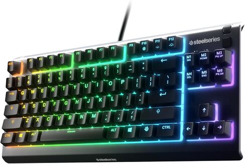 لوحة مفاتيح الألعاب SteelSeries Apex 3 RGB - إضاءة RGB ذات 10 مناطق - مقاومة للماء IP32 - مسند معصم مغناطيسي ممتاز (مفتاح ألعاب هادئ) - SP (إسباني) in Kuwait