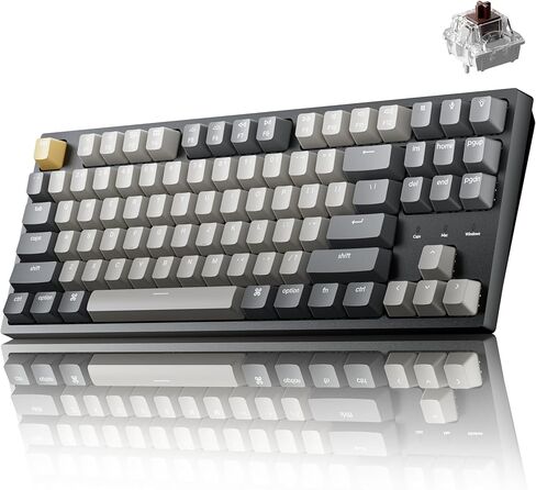 لوحة مفاتيح ميكانيكية سلكية مخصصة Keychron C1 Pro QMK/VIA، تخطيط TKL 87 مفتاحًا قابلة للبرمجة PBT Keycaps RGB Backlight K Pro Brown Switch لنظام التشغيل Mac Windows Linux in Kuwait