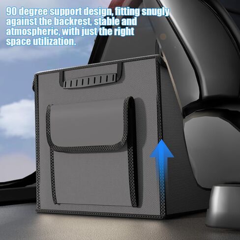 Car Trunk Organizer, Collapsible Multi Compartment Waterproof Sturdy Vehicle Trunk Container Box, Sturdy Automotive Interior Storage Organization, Universal for SUV Caravan Truck (Black) in Saudi Arabia