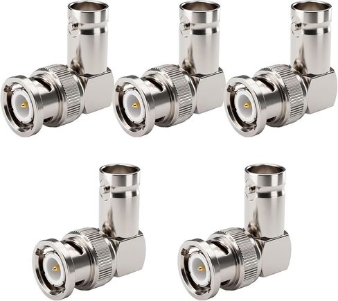BNC 90 Degree Adapter, BNC Right Angle Adapter, 10-Pack Ullnosoo BNC Male to Female Connector for Scanner, Camera, Ham Radio, Antenna in Saudi Arabia