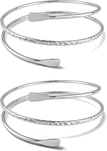 Tiantian Long 2pcs Arm Cuff for Women Gold Apper Arm Barels Bracelet Jewelry Summer Beach Essentials 2025 in Saudi Arabia