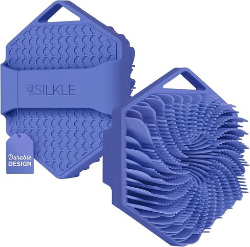 Silicone Body Scrubber - فرشاة الحمام المقشر ومنظف الجلد - اسفنجة دش لفرك الجسم اللطيف وغسلها - in Saudi Arabia