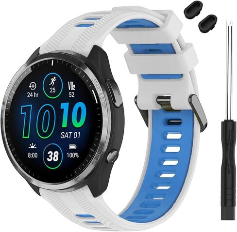حزام TopPerfekt متوافق مع ساعة Garmin Forerunner 965 - حزام ساعة بديل من السيليكون الناعم لساعة 965 الذكية للرجال والنساء in Kuwait