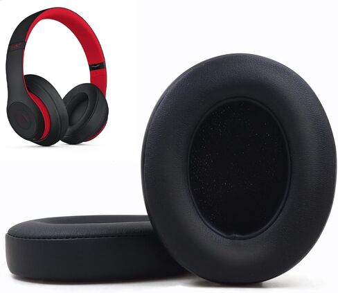 وسائد أذن بديلة متوافقة مع Beats Studio 3.0/2.0، أغطية أذن لسماعات الرأس مع رغوة ذاكرة عالية الكثافة، جلد ناعم، وسائد أذن بديلة لسماعات Beats المانعة للضوضاء in Kuwait