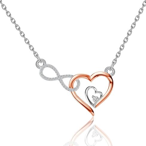 PLITI Bonus Daughter Gift Stepdaughter Jewelry Infinity Heart Pendant To My Beautiful Bonus Daughter Necklace Unbiological Daughter Gift in Saudi Arabia