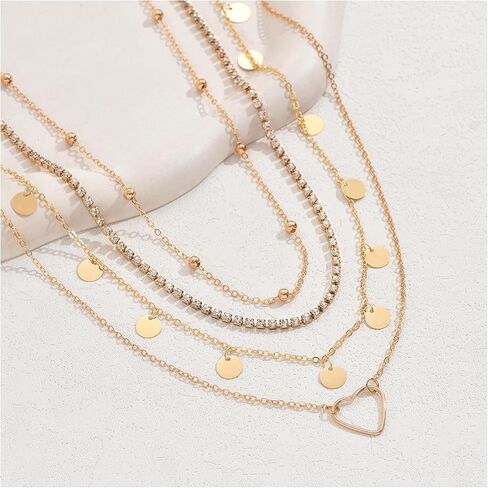 Sexy 4Pcs Rhinestone Waist Chain Jewelry,Bikini Festival Crystal Belly Body Chain Jewelry Summer Beach Multi-layered Sequin Tassel Body Chain Jewelry for Women in Saudi Arabia