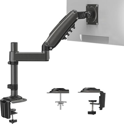 HUANUO Single Monitor Mount, Adjustable Monitor Arm Desk Mount Fits 13-32 inch Screen, Holds 19.8lb, Monitor Stand with 22.44inch Max Height, Full Motion Swivel Monitor Arm with Vesa Mount in Saudi Arabia