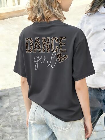 Girls Graphic T-Shirt, Printed Short Sleeve Tee for Kids 8–14 in Saudi Arabia