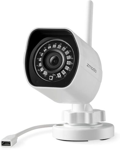 كاميرا أمان Zmodo خارجية، كاميرا IP لاسلكية 1080 بكسل لأمن المنزل، رؤية ليلية، كشف الحركة بالذكاء الاصطناعي، مراقبة الفيديو، مقاومة للطقس، متوافقة مع Alexa وGoogle Assistant، حافظة معدنية in Kuwait