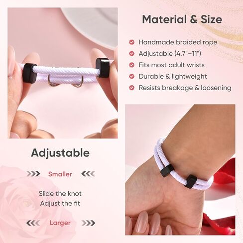 Hisatan Personalized Infinity Love Knot Bracelet for Couple - Relationship Braided Couple Promise Bracelets Set Gifts for Him Her, Forever Linked Together Valentine Day for Men Women in Saudi Arabia