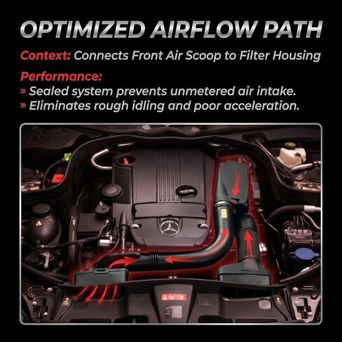 Air Intake Hose Pair Left & Right Compatible with Mercedes-Benz S550 S63 AMG W222 C217 4.7L 5.5L V8 - Engine Air Duct Replaces 2780904982 2780905082 in Saudi Arabia