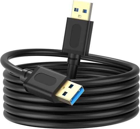 جيلي تانغ USB 3.0 A إلى كابل ذكر 3 أقدام، كابل USB إلى USB ذكر إلى ذكر كابل USB سلك مع موصل مطلي بالذهب لمرفقات القرص الصلب، مشغل DVD، مبرد الكمبيوتر المحمول (3 أقدام/1 متر) in Kuwait