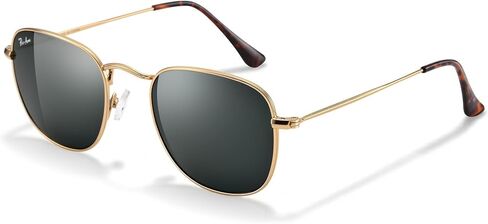 Pro Acme Vintage Square Sunglasses,Classic Glass Lens Metal Frame Retro Trendy Shade Sun Glasses in Kuwait
