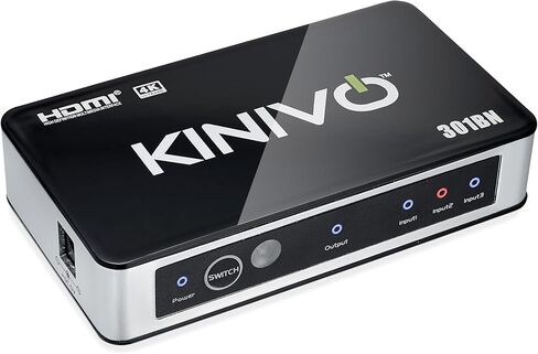 Kinivo HDMI Switch 4K HDR 501BN (5 في 1 خارج، 4K 60 هرتز HDR، HDMI 2.0، سرعة عالية 18 جيجابت في الثانية، جهاز تحكم عن بعد بالأشعة تحت الحمراء، HDCP) - متوافق مع Roku، PS5، Xbox، Apple TV، Nintendo Switch، صندوق الكابل in Saudi Arabia