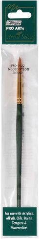Pro Art Brush نايلون ذهبي مستدير #10/0, فرش الطلاء, مجموعة فرش طلاء أكريليك, فرش طلاء أكريليك, فرش صغيرة, فرشاة الرسم, فرش in Saudi Arabia