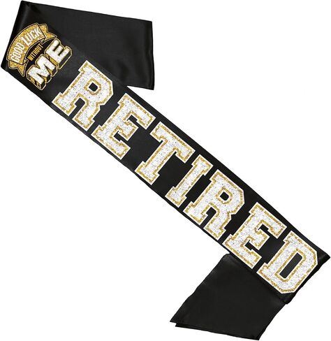 Retirement Gifts for Men or Women - PREMIUM GRADE SATIN Sash - Retirement Party Keepsake Gift in Saudi Arabia