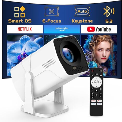 جهاز عرض TMY 1080P مع شاشة 120 بوصة، مع 5G WiFi وBluetooth 5.1، جهاز عرض محمول يدعم 450ANSI 4K، لأجهزة iOS/Android/PC/TV Stick/HDMI/AV/USB، جهاز عرض أفلام للاستخدام الداخلي والخارجي in Saudi Arabia