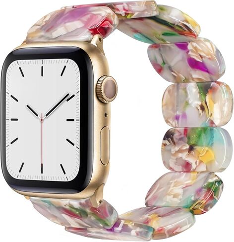 سوار ساعة Heesch Tortoise القابل للتمدد متوافق مع Apple Watch Series Ultra/SE/8/7/6/5/4/3/2/1، سوار معصم لطيف من الراتنج لسوار iWatch للنساء والرجال والفتيات، 38/40/41 ملم ، 42/44/45/49 ملم، إصدار بيضاوي in Saudi Arabia