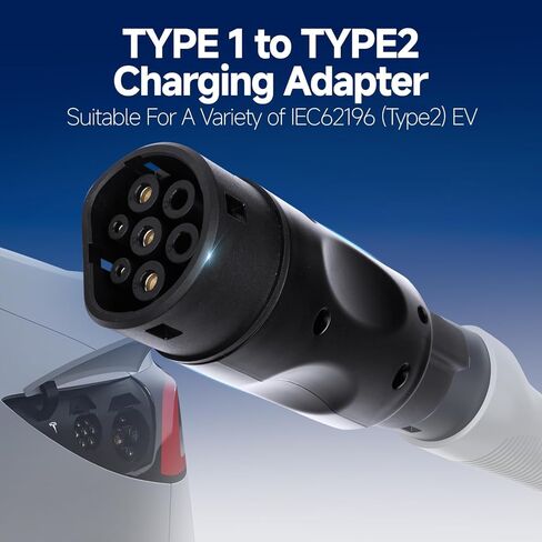 Orceeda J1772 to Tesla Charger Adapter, Max 80A 250V for Tesla Model 3/Y/X/S Charging Adapter, Compatible with SAE J1772 EV Charge to Tesla Adapter in Saudi Arabia