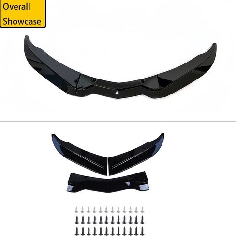 Front Lip Compatible with Chevrolet Corvette C7 Z06 Stingray Stage 3 2014-2019 Front Bumper Lip Splitter with Side Extension Winglets Pair Carbon Fiber Style (Carbon Fiber Style) in Saudi Arabia