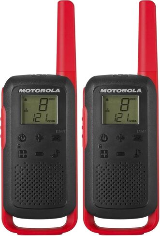 Motorola Solutions, Portable FRS, T210, Talkabout, Two-Way Radios, Rechargeable, 22 Channel, 20 Mile, Black W/Red, 2 Pack in Saudi Arabia