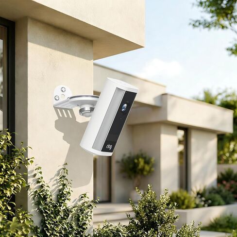 حامل تثبيت على الأرض من MSAFF مع حامل لوحة شمسية للحلقة، Blink، Arlo، Eufy، Wyze، كاميرات Google Nest، دعامة للألواح الشمسية، مقاومة للطقس، زاوية قابلة للتعديل، أمان ومتين in Kuwait