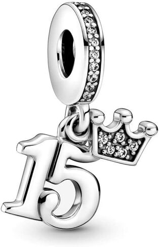16 سنة من الحب Zirconia Charm 925 sterling Silver Pendant ، حبات المجوهرات للسيدات سوار و القلادة A0167-16 in Saudi Arabia