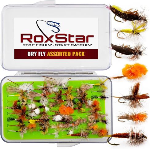RoxStar Fly Fishing Shop | Proudly Hand Tied in The USA | Midge & Scud Trout Fly Assortment | Top 36 Producing Midge & Scud Trout Flies | Gift Box Included | (36 Pack) in Saudi Arabia