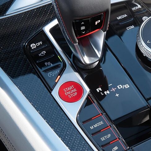 Jaronx متوافق مع BMW Sports Red Start Start Button 2018-2024 ، غطاء زر بدء تشغيل المحرك ل BMW 1 'F40/2' in Kuwait