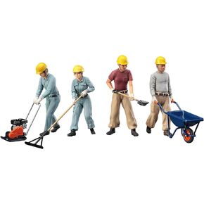 Hasegawa WM06 1/35 Construction Workers Set B (3 Breaks Set & Accessories), Plastic Model