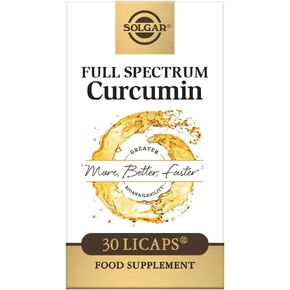 Solgar Full Spectrum Curcumin - 90 LiCaps - Superior Absorption - Brain, Joint & Immune Health - Non-GMO, Vegan, Gluten Free, Dairy Free - 90 Servings