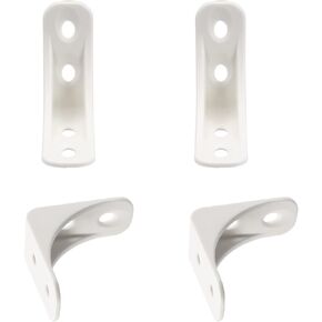 39x39x16mm(LxWxH) Plastic Corner Brackets -20Pack - Good for Furniture Repairing - 4 Holes L Shape Right Angle Brace - White