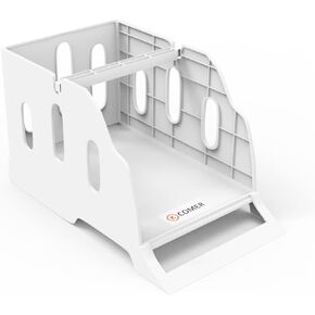 K COMER Shipping Label Holder, Plastic Paper Holder, Thermal Label Holder for Rolls and Fan Fold Labels, Work with Desktop Label Printer, Suitable for Home, Office
