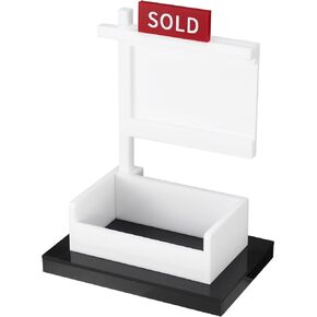 FRIUSATE Real Estate Business Card Holder Display Sold Sign for Realtor Business Desktop Realtor Business Card Holder Storage Agent Office Reception Holds 3.58 x 2.2 inch