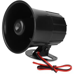 Wired Electric Siren Horn for Indoor/Outdoor Security Protection System Loud Alarm 110dB DC 12V with Bracket (Can't Work Alone)