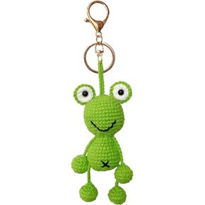 Handmade Cartoon Frog Keychain Cute Animal Car Keychain Funny Keychain Backpack Charms Decorative Gifts For Women And Girls