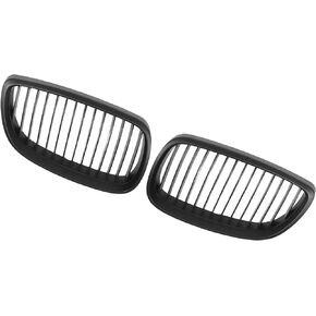 Motoforti Front Kidney Grille Grill, for BMW M3 2008-2011,Plastic, Matte Black, 2pcs