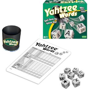 Winning Moves Games Yahtzee Words USA, Family Word Game Version of Yahtzee for 2 or More Players, Ages 8+
