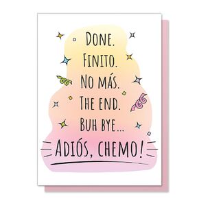 PRESS and POUR Done with Chemo Card, Finished Chemo Card, Cancer Remission Card, Cancer Encouragement Card, No More Chemo Card, Cancer Sucks Card, Cancer Get Well Card, Cancer Support Card