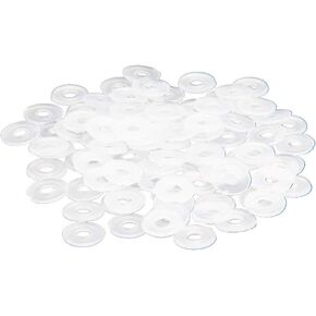 Othmro 200Pcs White Flat Nylon Rubber Washer Gasket Assortment for Faucet Shower Head Washers Garden Hose O Ring Hot Water Pipe Seals Replace 3x8x1mm(IDxODxTHK)
