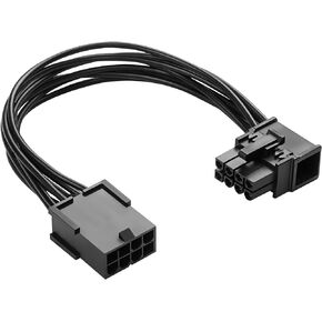 SinLoon 8-Pin Extension Cord PCIE 8 Pin Female to Right Angle Male PCIE Express Power Adapter Cable for Graphics Card 18AWG 15CM/5.9Inch (Left)