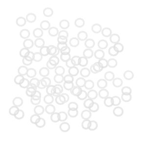 uxcell Silicone O-Rings, 5mm OD 2mm ID 1.5mm Width VMQ Seal Gasket for Compressor Valves Pipe Repair, White, Pack of 100